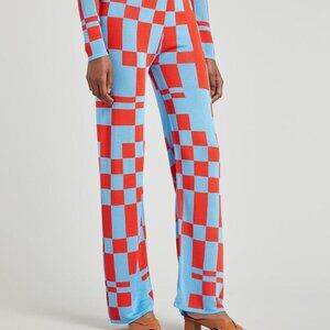 Paloma Wool Women's Blue and Red Trousers